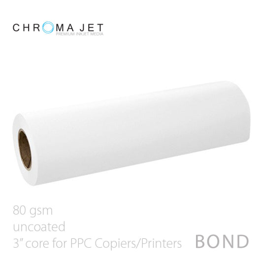 Chromajet 80gsm Supreme White Bond Paper - PPC 150m Rolls