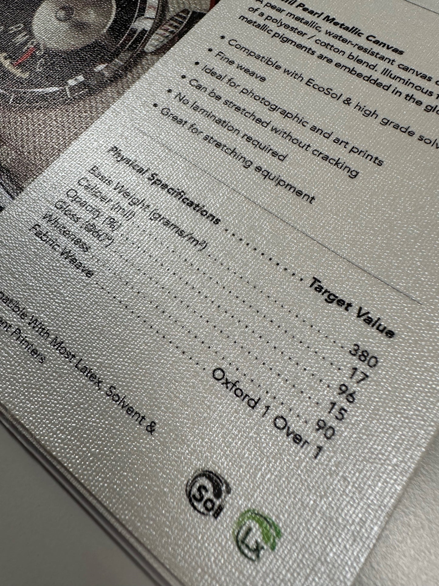 Chromajet Eclipse Premium Solvent Canvas Metallic 380gsm