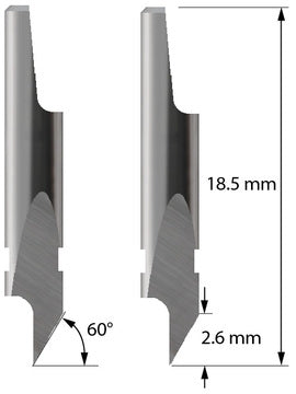 Zund Z5 Drag Blade, round-stock - 2.6mm